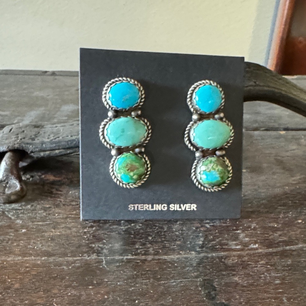 Native made Sterling/Turquoise Post Earrings
